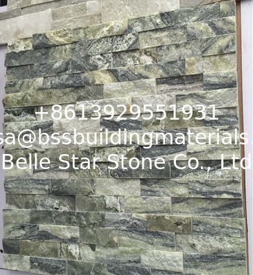 Green Wave Marble Culture Stone,Indoor Wall Stone Panel,Outdoor Wall Decor Thin Stone Veneer
