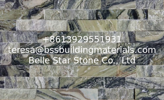 Green Wave Marble Culture Stone,Indoor Wall Stone Panel,Outdoor Wall Decor Thin Stone Veneer
