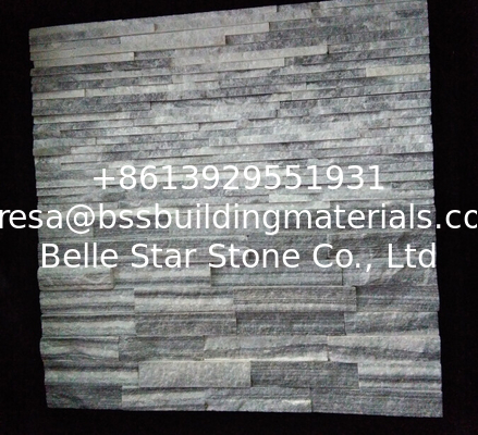 Cloudy Grey Quartzite Waterfall Shape Culture Stone,Outdoor Landscaping Stone Panel,Ledgestone