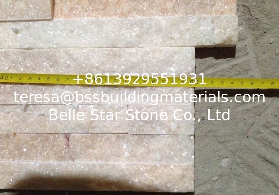 Pink Crystal Quartzite Thin Stone Veneer,Pink Jade Quartzite Culture Stone,Indoor/outdoor Stone Panel