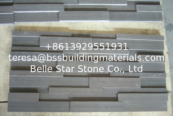 Lilac Wenge Sandstone 3D Ledgestone,Purple Wooden Sandstone Up &amp; Down Stacked Stone