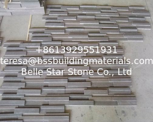 Lilac Wenge Sandstone 3D Ledgestone,Purple Wooden Sandstone Up &amp; Down Stacked Stone