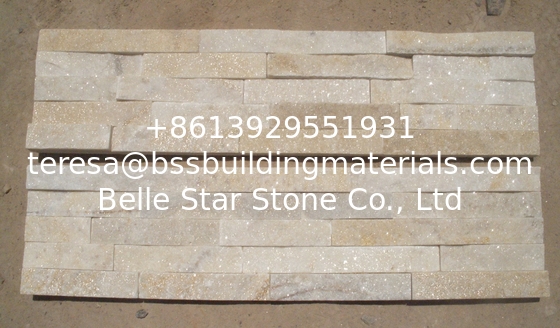Ivory Quartzite Stacked Stone,Milk White Quartzite Thin Stone Veneer,Off-White Quartz Culture Stone