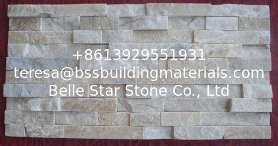 Ivory Quartzite Stacked Stone,Milk White Quartzite Thin Stone Veneer,Off-White Quartz Culture Stone
