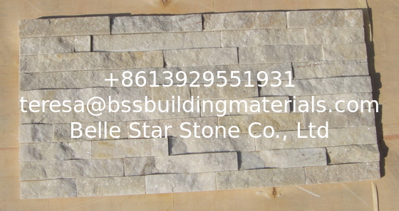 Ivory Quartzite Stacked Stone,Milk White Quartzite Thin Stone Veneer,Off-White Quartz Culture Stone