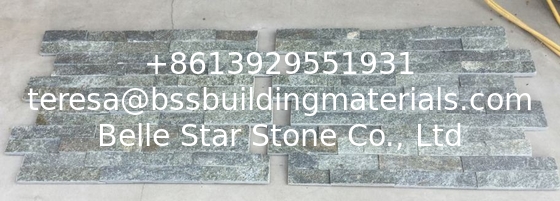 Green Quartzite Culture Stone,Fireplace Stacked Stone,Real Z Stone Cladding,Quartz Stone Panel