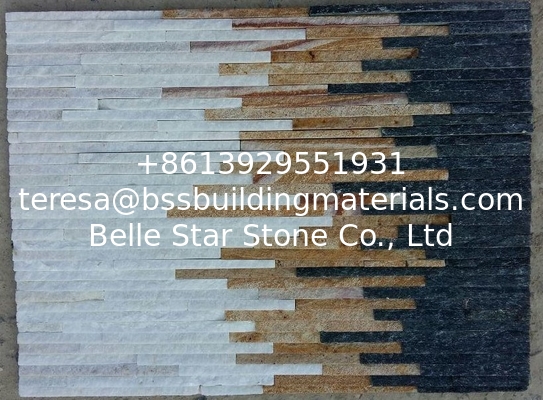 Multicolor Natural Stone Waterfall Shape Ledgestone,Real Stone Panel,Thin Stone Veneer for Wall