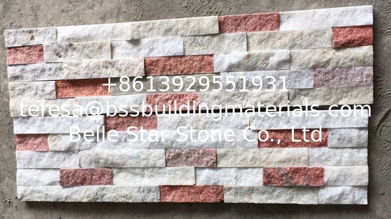 White/Pink Jade Quartzite Stacked Stone,Quartzite Z Stone Cladding,Natural Retaining Wall Panel