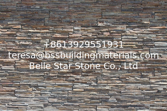 Slim Strip Rusty Slate Ledgestone, Slate Cemented Culture Stone,Thick Real Stacked Stone for Wall