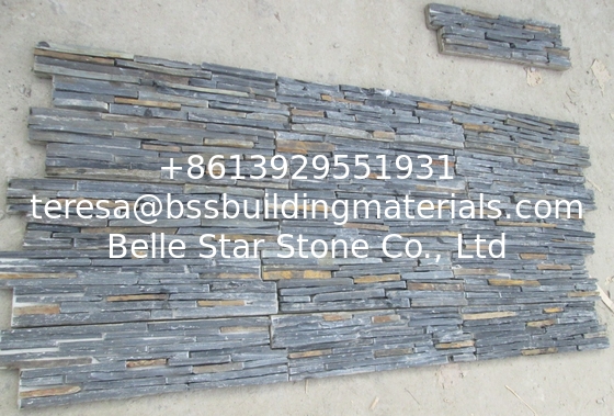Slim Strip Rusty Slate Ledgestone, Slate Cemented Culture Stone,Thick Real Stacked Stone for Wall