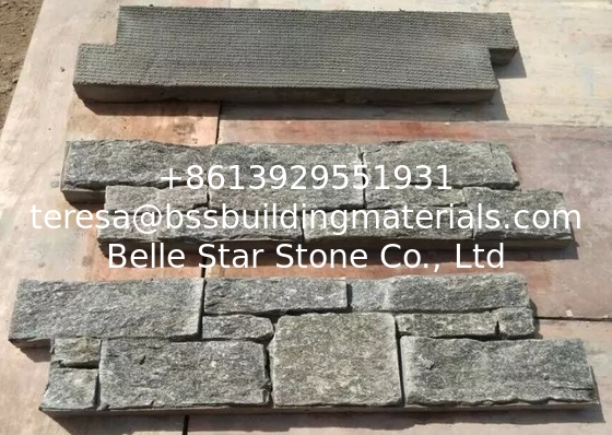 Cemented Green Quartzite Stacked Stone,Thick Quartzite Culture Stone,Natural Wall Ledgestone