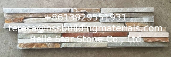 Green Slate Slim Strips Ledgestone, Culture Stone Veneer with Cement Back,Outdoor Wall Panel