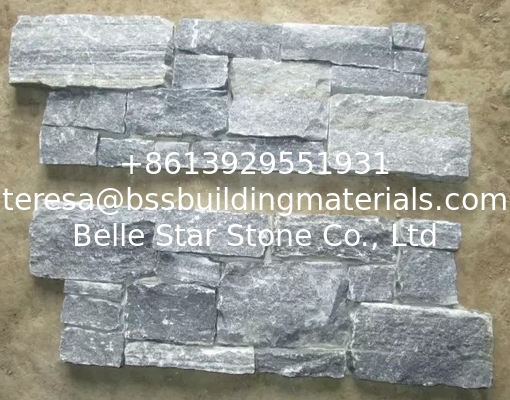 Black Quartzite Cemented Z Stone Cladding,Quartzite Stacked Stone,Natural Culture Stone Veneer