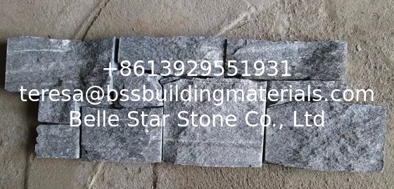 Black Quartzite Cemented Z Stone Cladding,Quartzite Stacked Stone,Natural Culture Stone Veneer