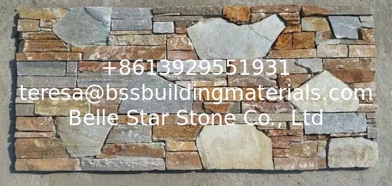 Grey/black/rusty Slate Cemented Z Stone Cladding,Thick Natural Stacked Stone,Real Stone Panel