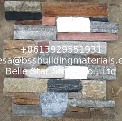 Grey/black/rusty Slate Cemented Z Stone Cladding,Thick Natural Stacked Stone,Real Stone Panel