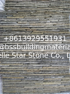 Rusty Slate Waterfall Shape Culture Stone,Multicolor Slate Stacked Stone Veneer,Retaining Wall Panel