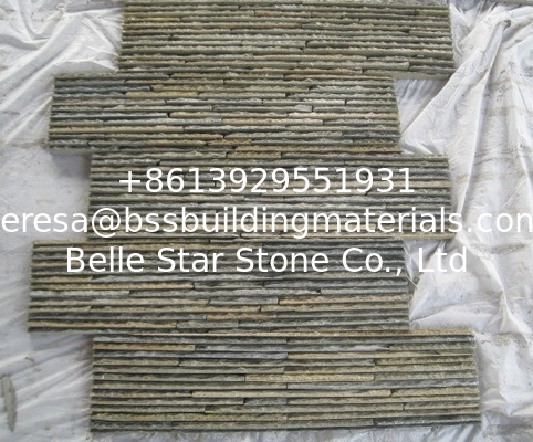 Rusty Slate Waterfall Shape Culture Stone,Multicolor Slate Stacked Stone Veneer,Retaining Wall Panel