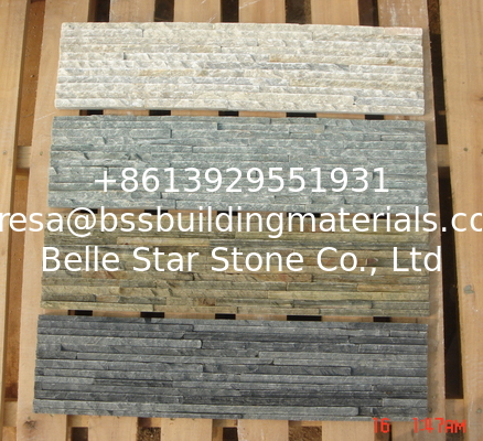 Light Rusty Slate Waterfall Shape Thin Stone Veneer,Yellow Brown Slate Culture Stone/Ledgestone