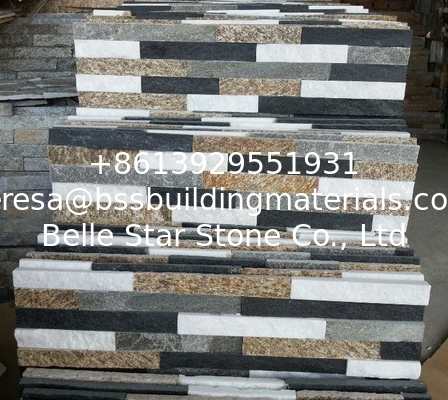 Multicolor Natural Stone Wall Panel,Real Thin Stone Veneer,Indoor/Outdoor Stacked Stone Cladding