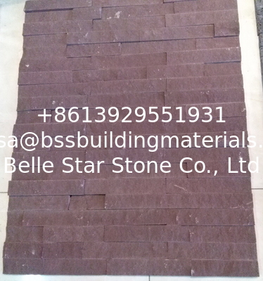 Purple Sandstone Thin Stone Veneer,Natural Stacked Stone Cladding,Outdoor Wall Culture Stone