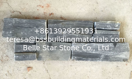 Grey Slate Z Stone Panel with Steel Wire Back,Natural Slate Stacked Stone,Z Stone Cladding for Wall