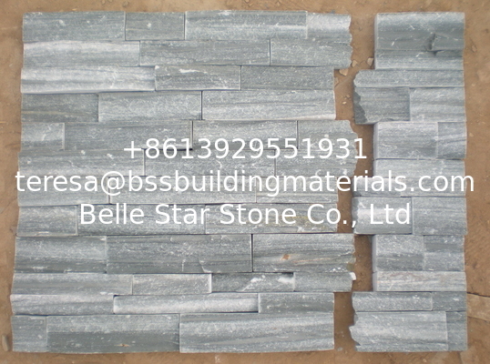 Grey Slate Stacked Stone,Rough Face Slate Stone Veneer,Natural Z Stone Cladding,Outdoor Stone Panel