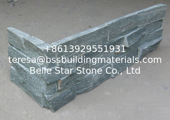 Green Slate Stone Panel,Rough Face Slate Stacked Stone,Natural Z Stone Cladding,Wall Stone Veneer