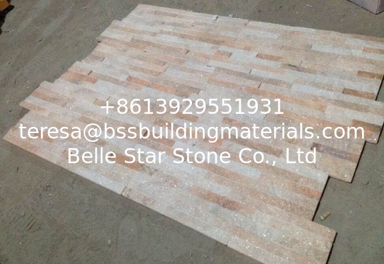 Pink Crystal Quartzite Thin Stone Veneer,Pink Jade Quartzite Culture Stone,Indoor/outdoor Stone Panel