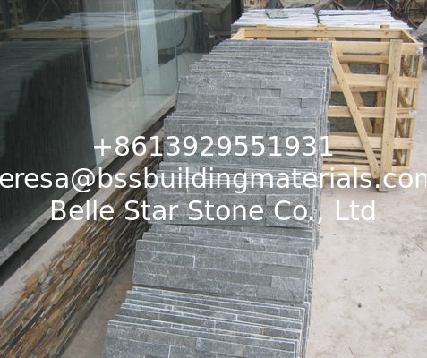 Grey Slate Thin Stone Veneer,Split Face Slate Culture Stone,Natural Z Stone Cladding,Stacked Stone