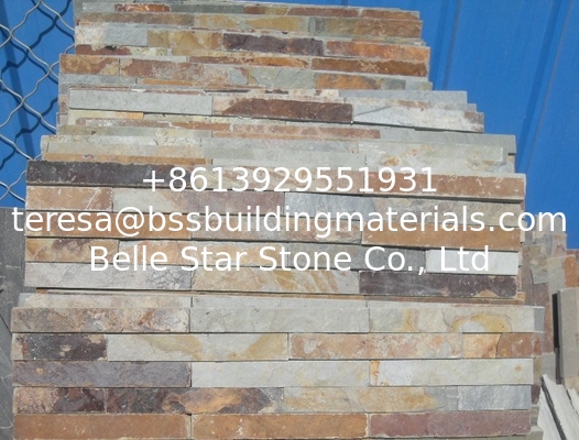Rusty Washboard Face Slate Culture Stone,Indoor Terraced Slate Stone Veneer,Slate Stone Panel