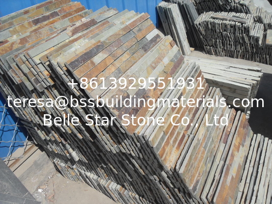 Rusty Washboard Face Slate Culture Stone,Indoor Terraced Slate Stone Veneer,Slate Stone Panel