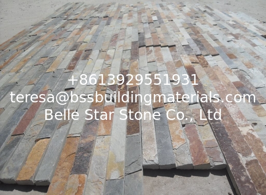 Rusty Washboard Face Slate Culture Stone,Indoor Terraced Slate Stone Veneer,Slate Stone Panel