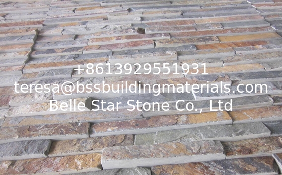 Rusty Washboard Face Slate Culture Stone,Indoor Terraced Slate Stone Veneer,Slate Stone Panel