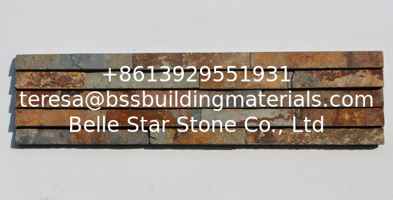 Rusty Washboard Face Slate Culture Stone,Indoor Terraced Slate Stone Veneer,Slate Stone Panel