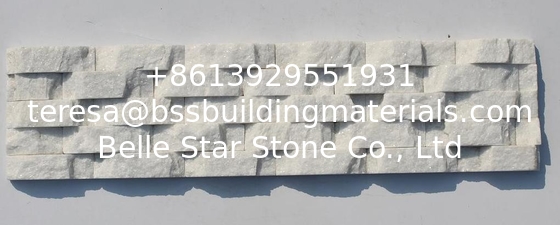 Snow White Quartzite Mushroom Face Stone Cladding,Outdoor Quartzite Stone Veneer,Natural Panel