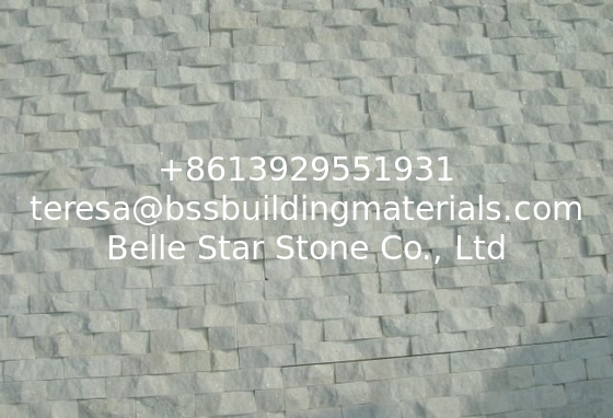 Snow White Quartzite Mushroom Face Stone Cladding,Outdoor Quartzite Stone Veneer,Natural Panel