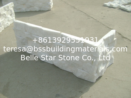 Snow White Quartzite Mushroom Face Stone Cladding,Outdoor Quartzite Stone Veneer,Natural Panel