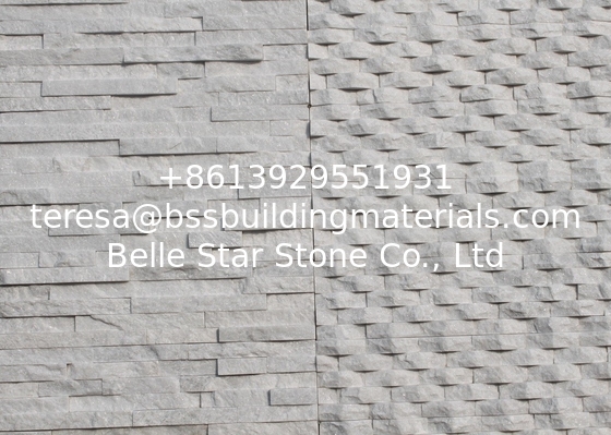 Snow White Quartzite Mushroom Face Stone Cladding,Outdoor Quartzite Stone Veneer,Natural Panel