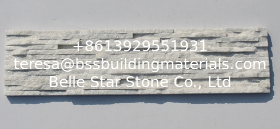 Snow White Quartzite Waterfall Shape Stone Cladding,Outdoor Quartzite Stone Veneer,Indoor Wall Panel