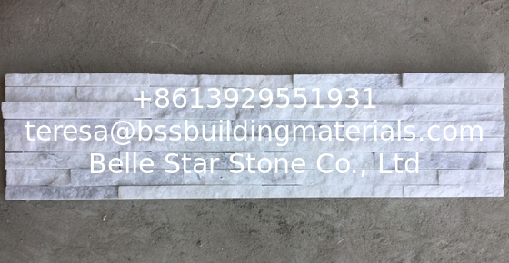 Snow White Quartzite Waterfall Shape Stone Cladding,Outdoor Quartzite Stone Veneer,Indoor Wall Panel
