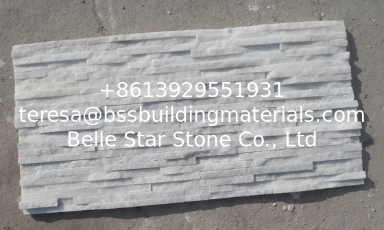 Snow White Quartzite Waterfall Shape Stone Cladding,Outdoor Quartzite Stone Veneer,Indoor Wall Panel