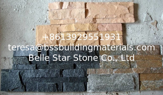 Green Slate S Clad Stacked Stone,Indoor Split Face Slate Thin Stone Veneer,Outdoor 18x35 Stone Panel