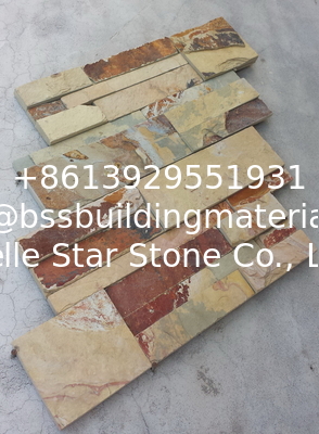 Yellow Rusty Slate S Clad Stone Cladding,Split Face Slate 18x35 Thin Stone Veneer,Slate Culture Stone