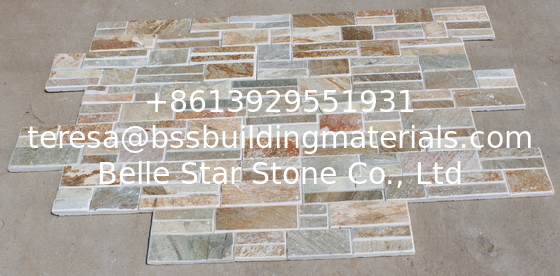 Oyster Split Face Slate of Beveled Edges Ledger Panels,Outdoor Stone Veneer,Indoor Stacked Stone
