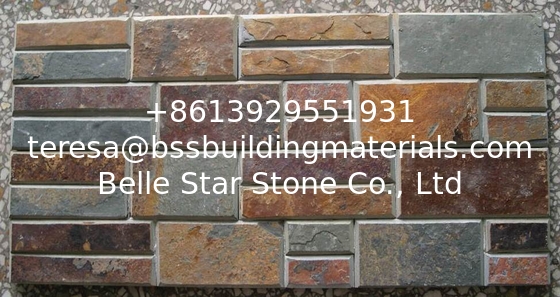 Green Quartzite of Beveled Edges Culture Stone,Indoor Stacked Stone,Outdoor Stone Veneer Panels