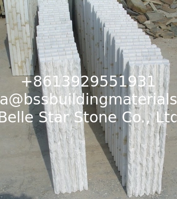 Snow White Mountain Face Quartzite Stone Cladding,Outdoor Landscaping Stacked Stone,Stone Veneer