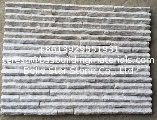 Snow White Mountain Face Quartzite Stone Cladding,Outdoor Landscaping Stacked Stone,Stone Veneer