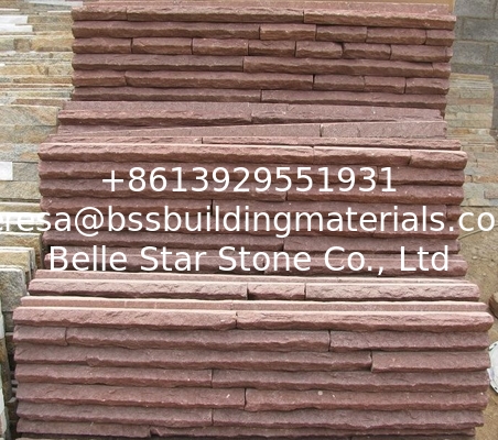 Purple Mountain Face Sandstone Stacked Stone,Outdoor Landscaping Stone Veneer,Ledger Panels