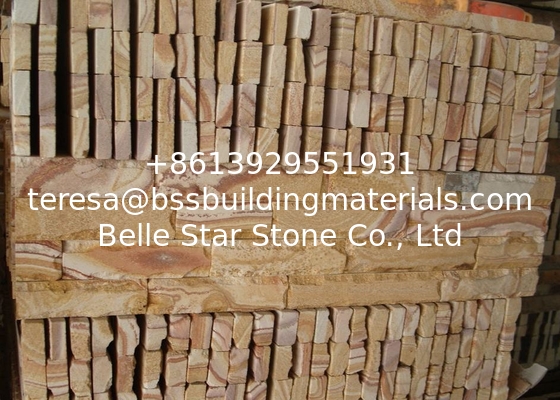 Yellow Sandstone Mushroom Face Sandstone Stacked Stone,Outdoor Landscaping Culture Stone Panel